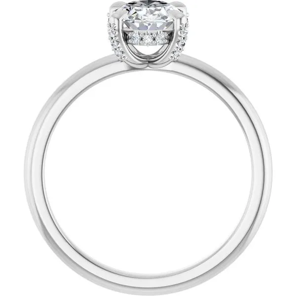Claw-Prong Hidden Halo-Style Engagement Ring Image 2 J. West Jewelers Round Rock, TX