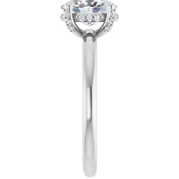 Claw-Prong Hidden Halo-Style Engagement Ring Image 4 Northwood Jewelers Northwood, OH
