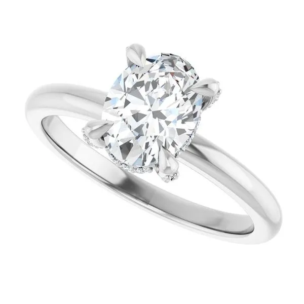 Claw-Prong Hidden Halo-Style Engagement Ring Image 5 Jimmy Smith Jewelers Decatur, AL
