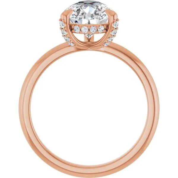 Claw-Prong Hidden Halo-Style Engagement Ring Image 2 Ocean View Jewelers Millville, DE