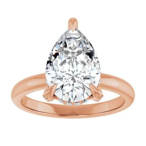 Claw-Prong Hidden Halo-Style Engagement Ring Image 3 Don's Jewelry & Design Washington, IA