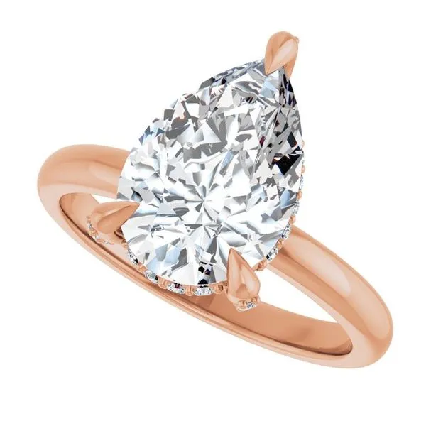 Claw-Prong Hidden Halo-Style Engagement Ring Image 5 Don's Jewelry & Design Washington, IA