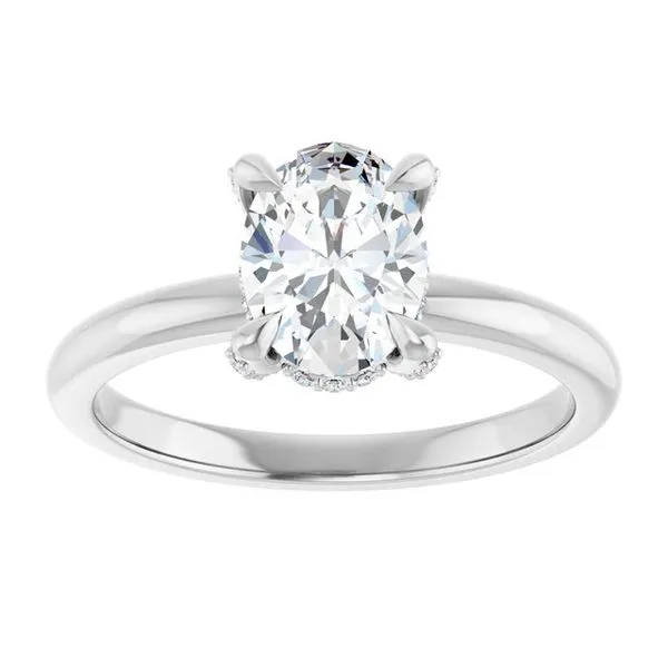 Claw-Prong Hidden Halo-Style Engagement Ring Image 3 Arezzo Jewelers Elmwood Park, IL