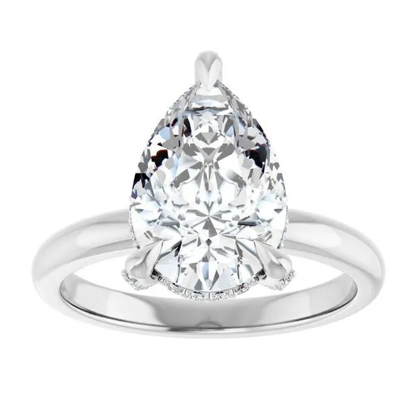 Claw-Prong Hidden Halo-Style Engagement Ring Image 3 Natale Jewelers Sewell, NJ
