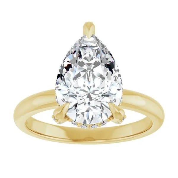 Claw-Prong Hidden Halo-Style Engagement Ring Image 3 The Jewelry Source El Segundo, CA