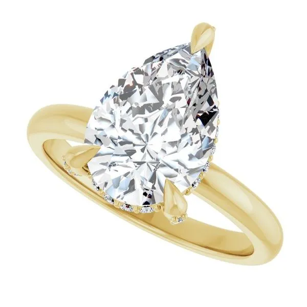 Claw-Prong Hidden Halo-Style Engagement Ring Image 5 JF Jones Jewelers Rochester, NY