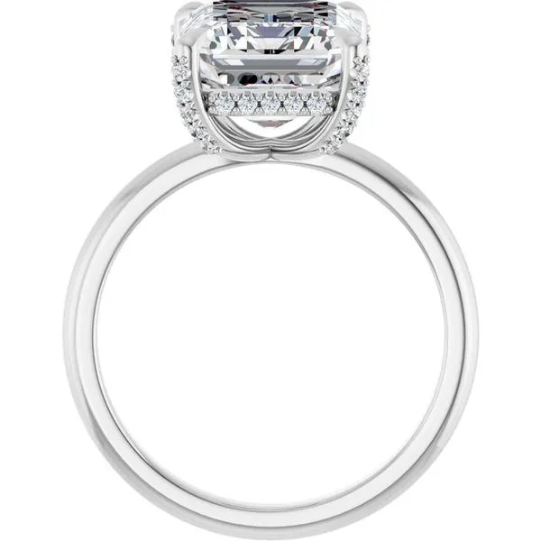 Claw-Prong Hidden Halo-Style Engagement Ring Image 2 Austin's Fine Diamonds & Jewelry Lyndhurst, NJ