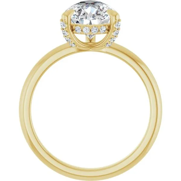 Claw-Prong Hidden Halo-Style Engagement Ring Image 2 JF Jones Jewelers Rochester, NY