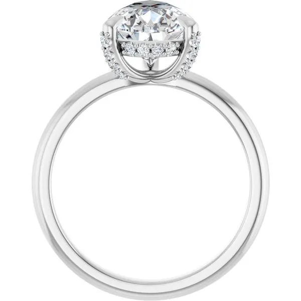 Claw-Prong Hidden Halo-Style Engagement Ring Image 2 Austin's Fine Diamonds & Jewelry Lyndhurst, NJ