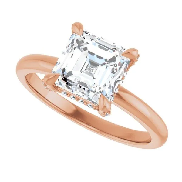 Claw-Prong Hidden Halo-Style Engagement Ring Image 5 JF Jones Jewelers Rochester, NY