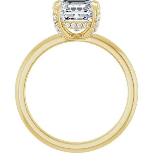 Claw-Prong Hidden Halo-Style Engagement Ring Image 2 Arezzo Jewelers Elmwood Park, IL