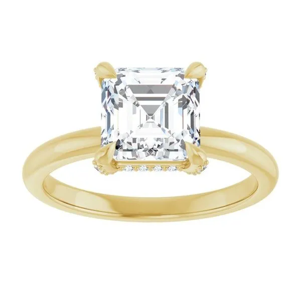 Claw-Prong Hidden Halo-Style Engagement Ring Image 3 Arezzo Jewelers Elmwood Park, IL