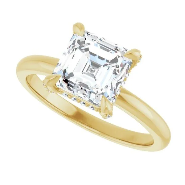 Claw-Prong Hidden Halo-Style Engagement Ring Image 5 Arezzo Jewelers Elmwood Park, IL