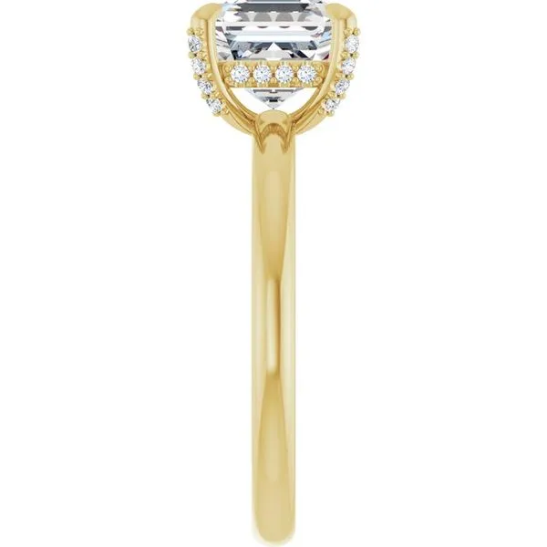 Claw-Prong Hidden Halo-Style Engagement Ring Image 4 Hudson Valley Goldsmith New Paltz, NY