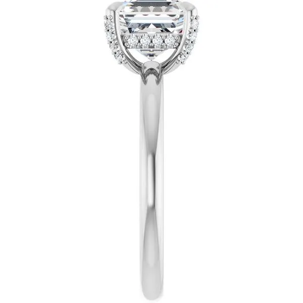 Claw-Prong Hidden Halo-Style Engagement Ring Image 4 Northwood Jewelers Northwood, OH