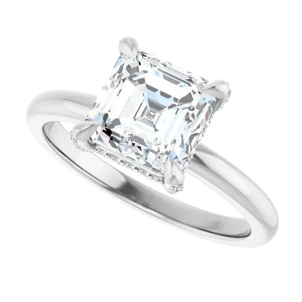 Claw-Prong Hidden Halo-Style Engagement Ring Image 5 House of Silva Wooster, OH