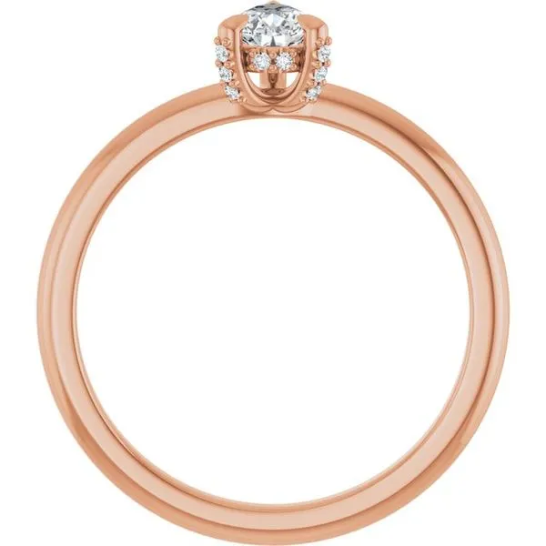 Claw-Prong Hidden Halo-Style Engagement Ring Image 2 Hudson Valley Goldsmith New Paltz, NY