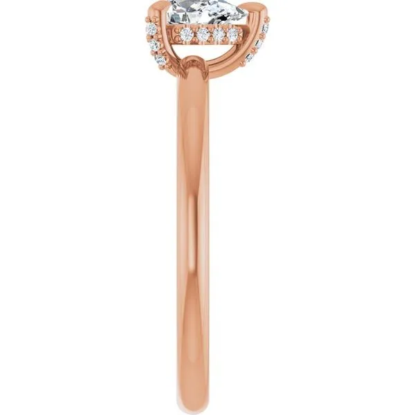 Claw-Prong Hidden Halo-Style Engagement Ring Image 4 Morin Jewelers Southbridge, MA