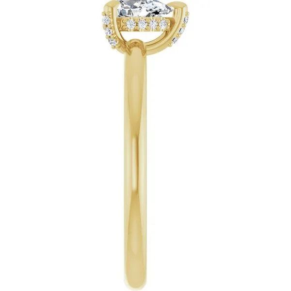 Claw-Prong Hidden Halo-Style Engagement Ring Image 4 Hudson Valley Goldsmith New Paltz, NY