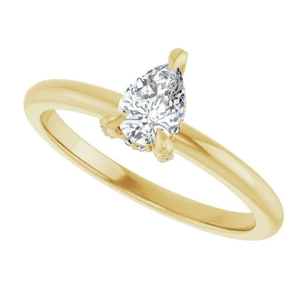 Claw-Prong Hidden Halo-Style Engagement Ring Image 5 House of Silva Wooster, OH