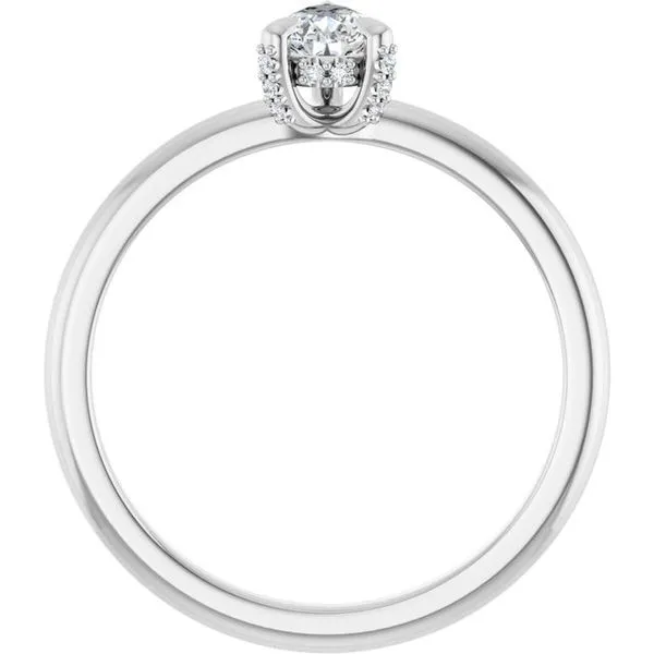 Claw-Prong Hidden Halo-Style Engagement Ring Image 2 JF Jones Jewelers Rochester, NY