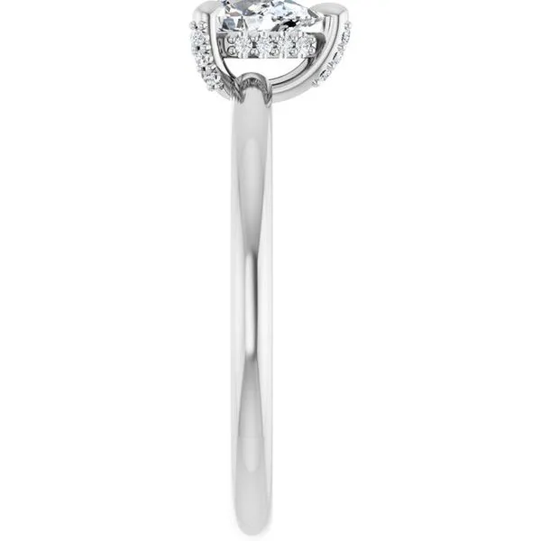 Claw-Prong Hidden Halo-Style Engagement Ring Image 4 Ocean View Jewelers Millville, DE