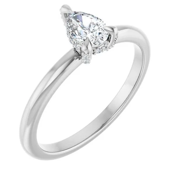 Claw-Prong Hidden Halo-Style Engagement Ring Arezzo Jewelers Elmwood Park, IL