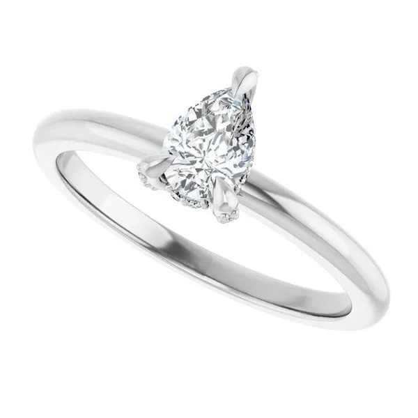 Claw-Prong Hidden Halo-Style Engagement Ring Image 5 Michael Szwed Jewelers Longmeadow, MA