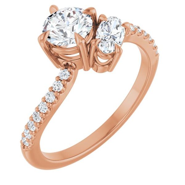 Two-Stone Bypass Engagement Ring
