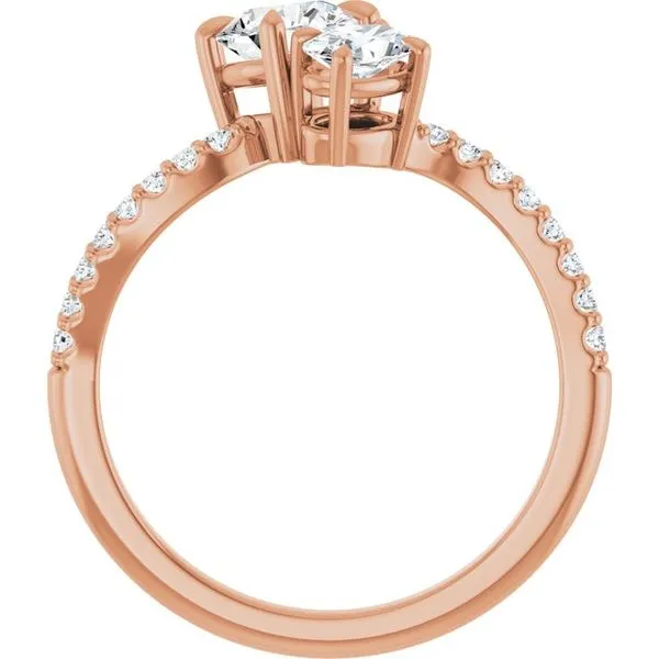 Two-Stone Bypass Engagement Ring Image 2 Raleigh Diamond Fine Jewelry Raleigh, NC
