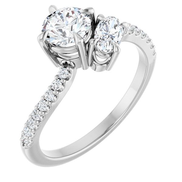 Two-Stone Bypass Engagement Ring