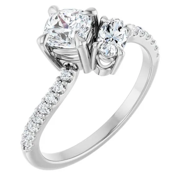 Two-Stone Bypass Engagement Ring Raleigh Diamond Fine Jewelry Raleigh, NC