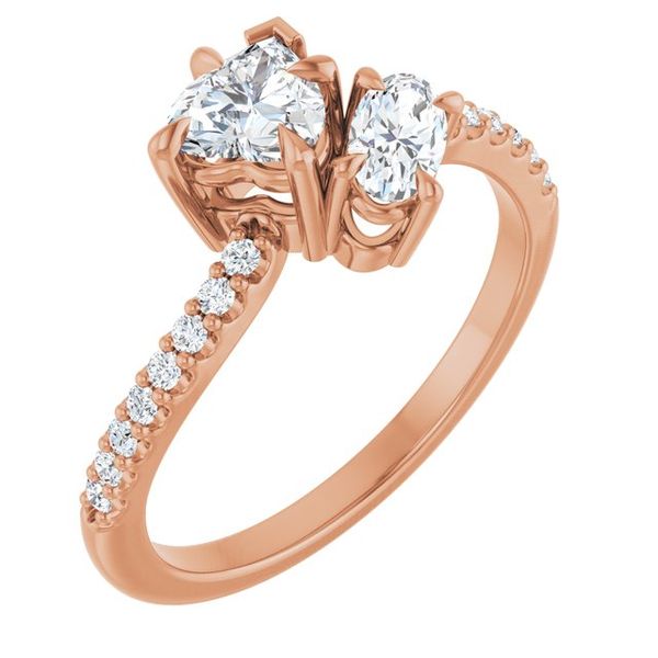 Two-Stone Bypass Engagement Ring