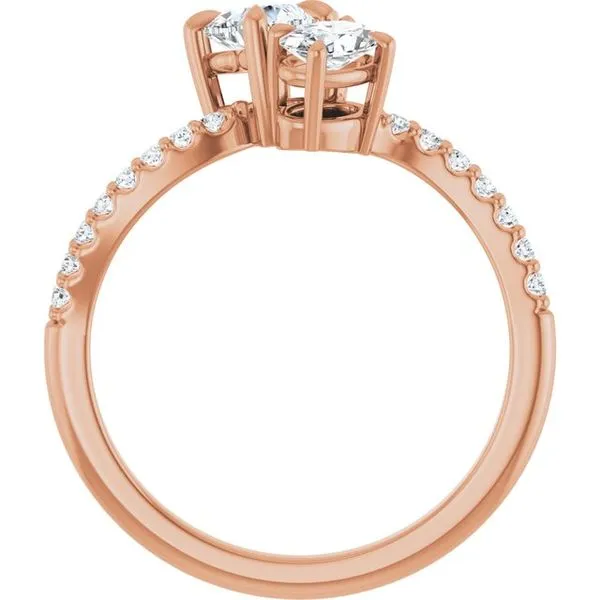 Two-Stone Bypass Engagement Ring Image 2 Raleigh Diamond Fine Jewelry Raleigh, NC