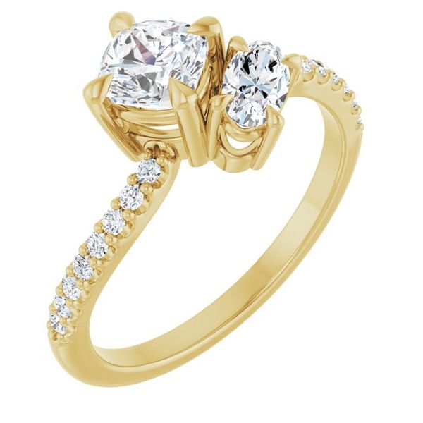 Two-Stone Bypass Engagement Ring