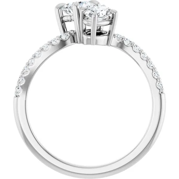 Two-Stone Bypass Engagement Ring Image 2 Raleigh Diamond Fine Jewelry Raleigh, NC