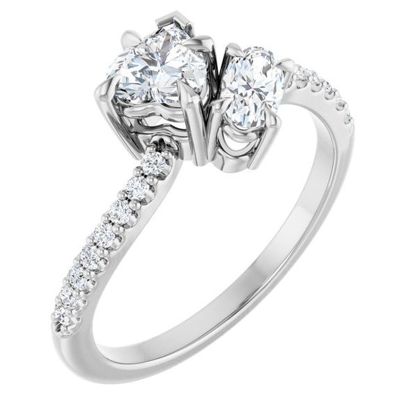 Two-Stone Bypass Engagement Ring