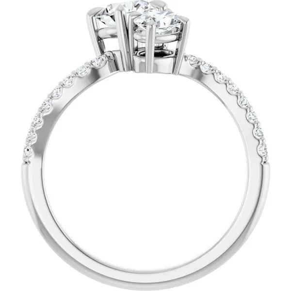 Two-Stone Bypass Engagement Ring Image 2 Raleigh Diamond Fine Jewelry Raleigh, NC
