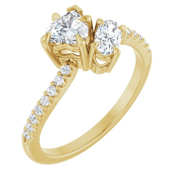 Two-Stone Bypass Engagement Ring
