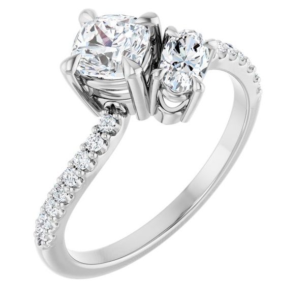 Two-Stone Bypass Engagement Ring