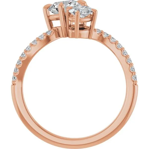 Two-Stone Bypass Engagement Ring Image 2 Raleigh Diamond Fine Jewelry Raleigh, NC