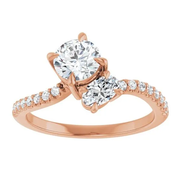 Two-Stone Bypass Engagement Ring Image 3 Raleigh Diamond Fine Jewelry Raleigh, NC