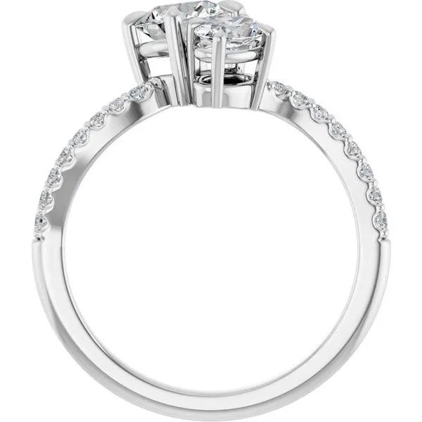 Two-Stone Bypass Engagement Ring Image 2 Raleigh Diamond Fine Jewelry Raleigh, NC