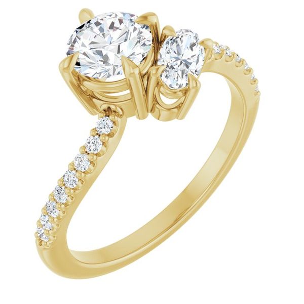 Two-Stone Bypass Engagement Ring