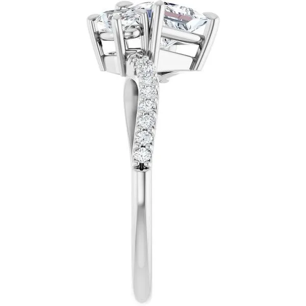 Two-Stone Bypass Engagement Ring Image 4 Raleigh Diamond Fine Jewelry Raleigh, NC