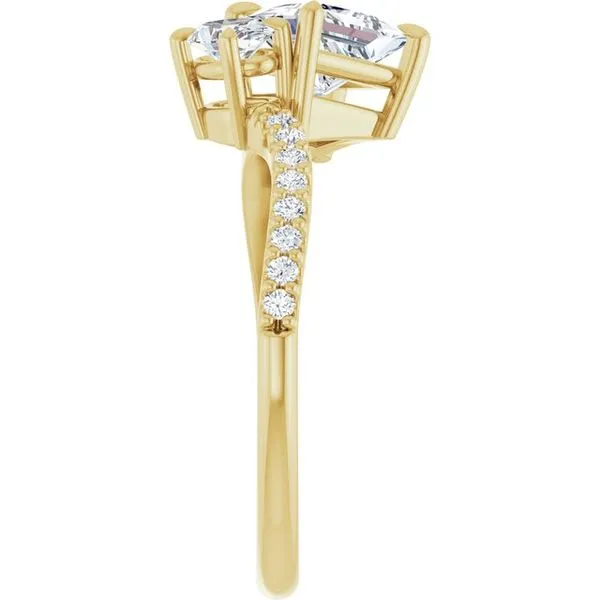 Two-Stone Bypass Engagement Ring Image 4 Raleigh Diamond Fine Jewelry Raleigh, NC