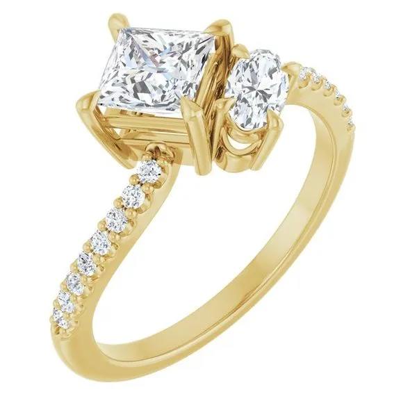 Two-Stone Bypass Engagement Ring Raleigh Diamond Fine Jewelry Raleigh, NC