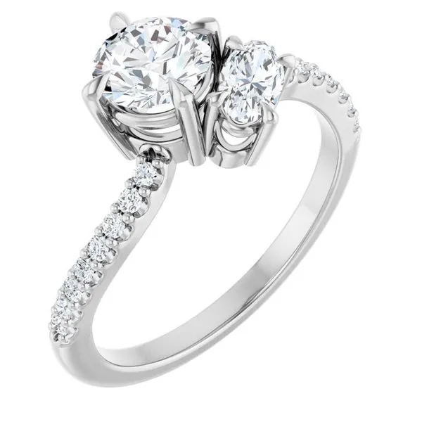 Two-Stone Bypass Engagement Ring Raleigh Diamond Fine Jewelry Raleigh, NC
