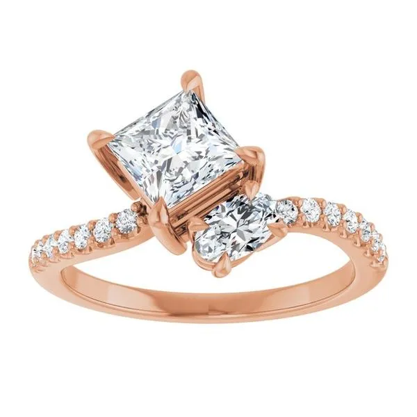 Two-Stone Bypass Engagement Ring Image 3 Raleigh Diamond Fine Jewelry Raleigh, NC