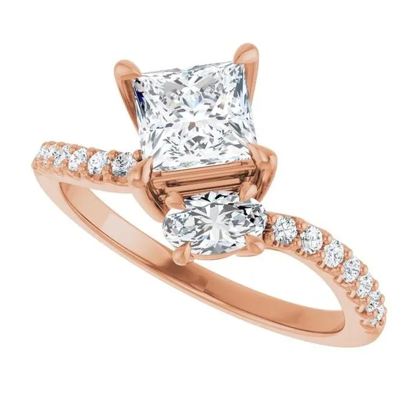 Two-Stone Bypass Engagement Ring Image 5 Raleigh Diamond Fine Jewelry Raleigh, NC